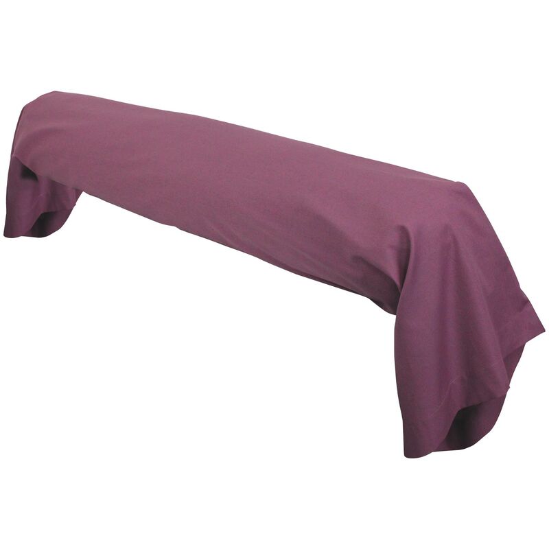taie de traversin uni 100% coton alto 185x43 cm - violet raisin