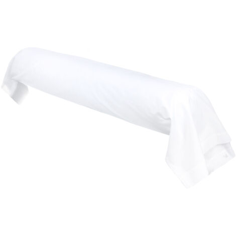 Taie de traversin uni 185x43 cm pur percale PRIMO Blanc