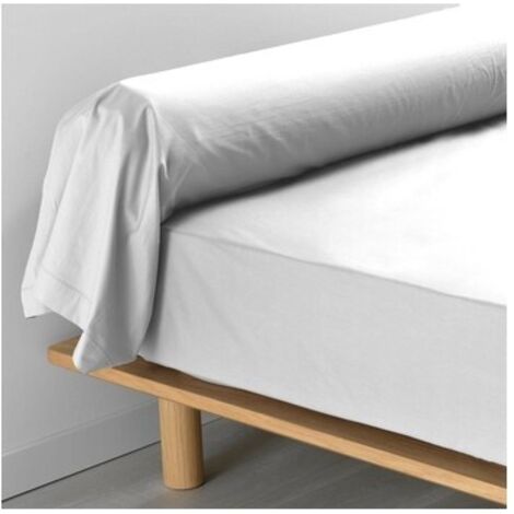 taie de traversin unie - 85 x 185 cm - Percaline - Blanc - Livraison gratuite
