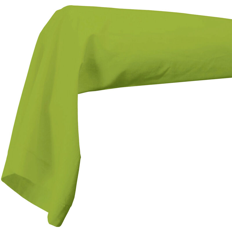 TRADILINGE Taie de Traversin Unie en 100% Coton Vert clair 86x140 cm