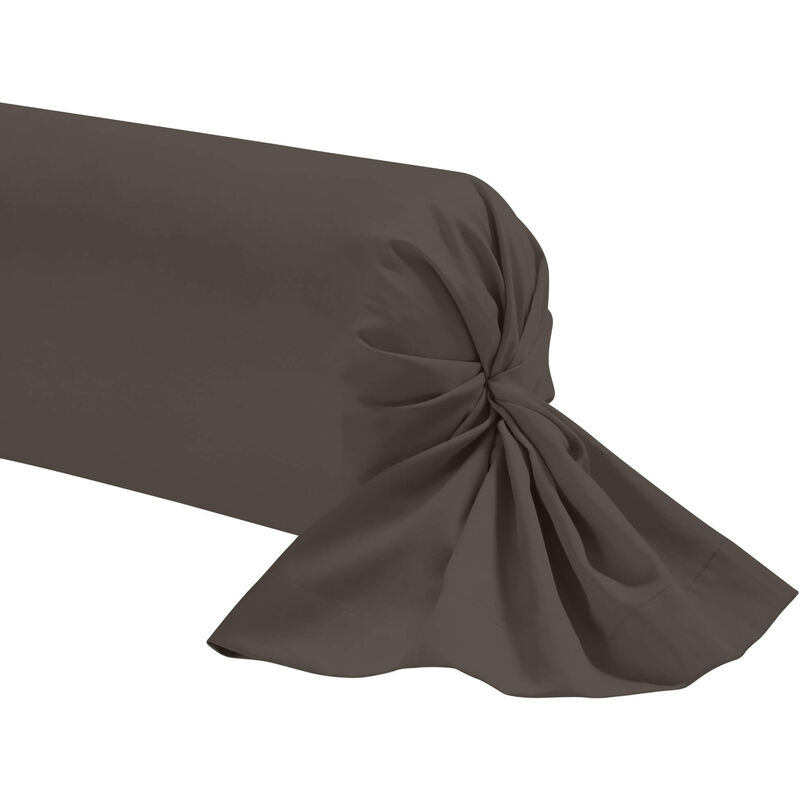 TERRE DE NUIT Taie de traversin zinc 100% coton 180 cm