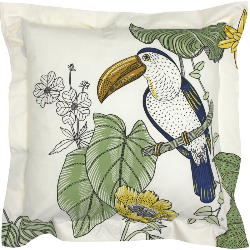 LINNEA  Taie d'oreiller 65x65 cm 100% coton TOCO vert