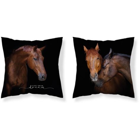 Taie d'oreiller 40x40 Chevaux Microfibre