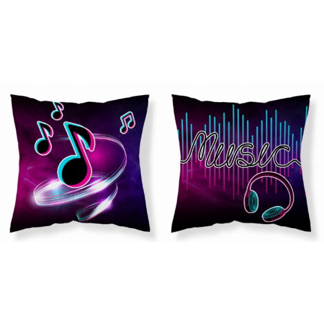 Taie d'oreiller 40x40 Musique Microfibre
