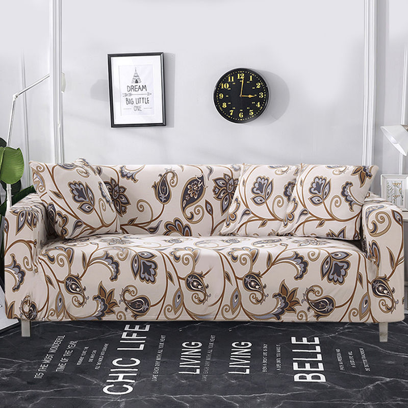 Sofa Taie Accoudoirs Canape Ptotector Extensible Cover Tout Compris Intercalaire Canape, Blanc Chaud, 1.9-2.3 M