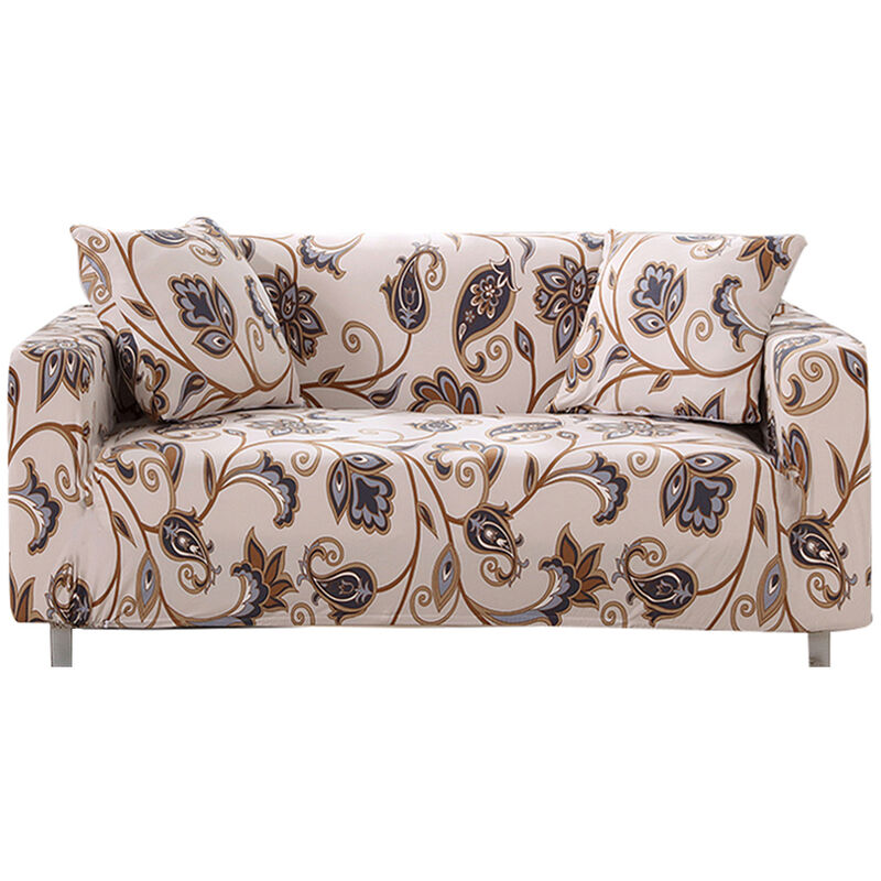 Sofa Taie Accoudoirs Canape Ptotector Extensible Cover Tout Compris Intercalaire Canape, Blanc Chaud, 1.45-1.85 M