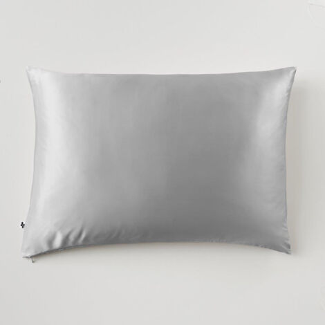 taie d'oreiller 50 x 70 cm soie de mûrier soanne argent