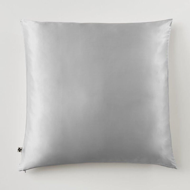 L'effet Papillon - Taie d'Oreiller 63 x 63 cm - Soie de Mûrier Soanne Argent