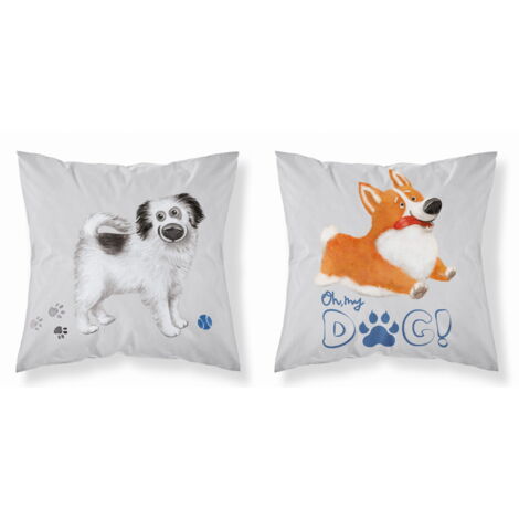 Taie d'oreiller bébé 40x40 Chiens COTON