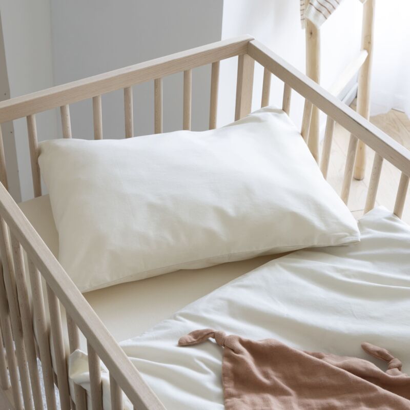 Someo - Taie d'oreiller bébé coton lavé 40x60 Beige