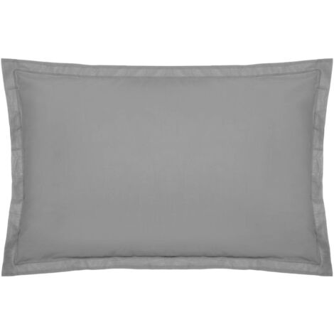 Taie d'oreiller Carina coton gris souris 50x70cm - Atmosphera créateur d'intérieur