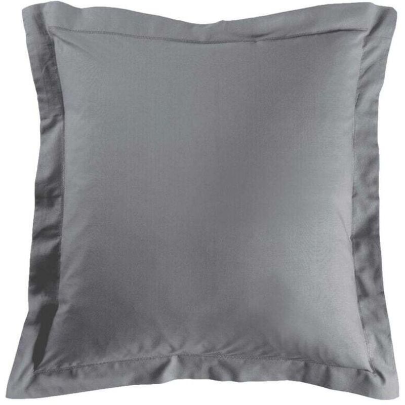 Taie d'oreiller carrée - 5050 cm - 57 fils - Uni Gris（4pcs）