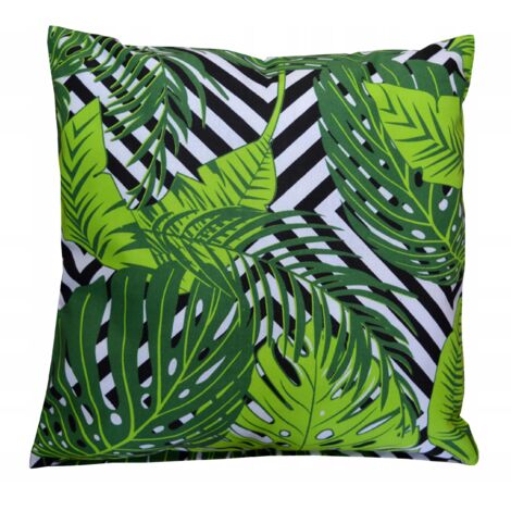 Taie d'oreiller, coton, monstera, Zig zag, 40x40
