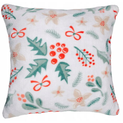 Taie d'oreiller de Noël 40x40 Winter Vibes blanc Gui doux