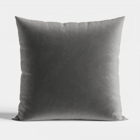 Taie d'oreiller décorative 40x40 en velours C. Gris
