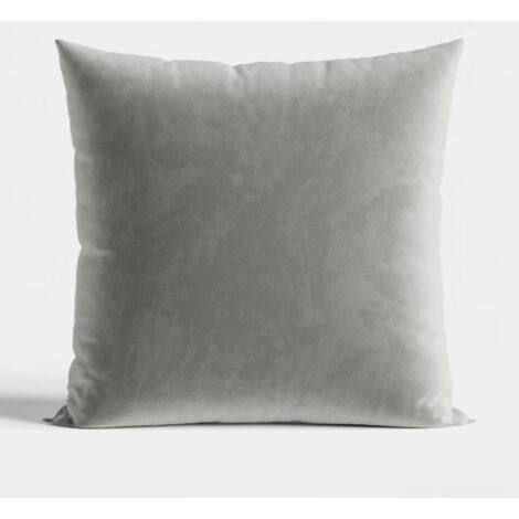 Taie d'oreiller décorative 40x40 en velours gris froid