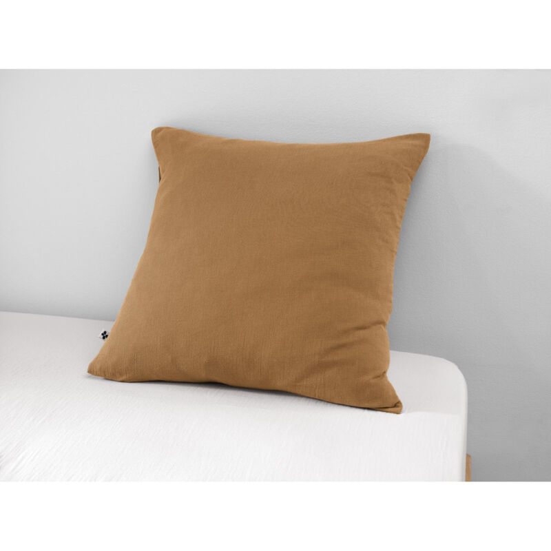 L EFFET PAPILLON L'effet Papillon - Taie d'oreiller en double gaze de coton ? 60 x 60 cm ? Ga&iuml;a Camel