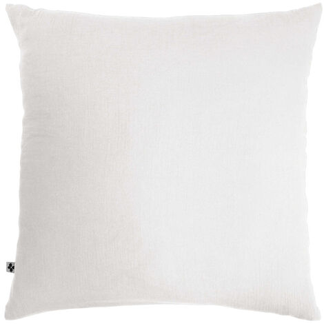 Taie d'oreiller double gaze de coton blanc 60x60 cm
