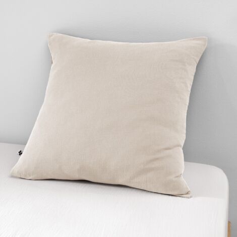 Taie d'oreiller double gaze de coton pampa 60x60 cm