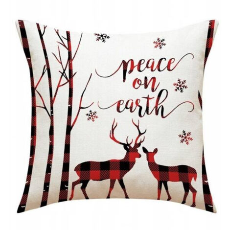 Taie d'oreiller ECARLA Hiver Noël 45x45cm Paix sur Terre POD123