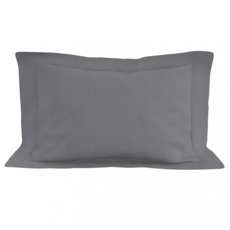 Taie d\oreiller en coton 57 fils 50x70 cm  gris, par  50 x 70 cm gris
