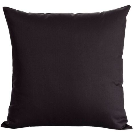 Taie d'oreiller en coton 60x60 noir 27 couleur unie