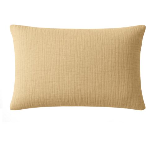 Taie d'oreiller en gaze de coton lave 50 x 70 cm Douce ecru