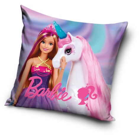 Taie d'oreiller en microfibre Barbie Licorne 40x40