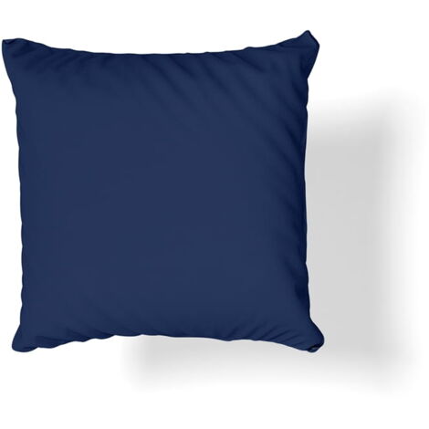 Taie d'oreiller en satin de coton 40x40 bleu marine foncé