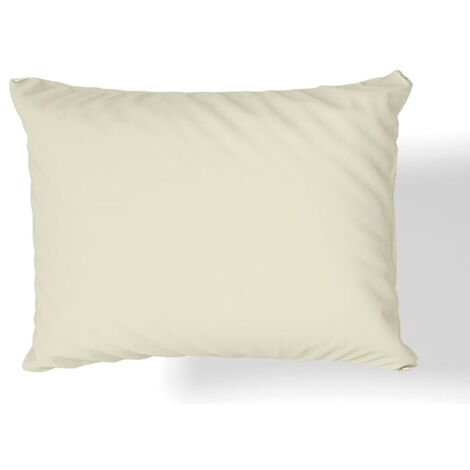 Taie d'oreiller en satin de coton 50x60 crème