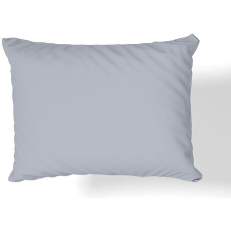 Taie d'oreiller en satin de coton 50x60 gris clair
