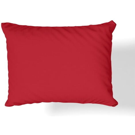 Taie d'oreiller en satin de coton 50x60 Rouge