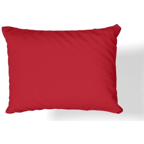 Taie d'oreiller en satin de coton 70×80 rouge