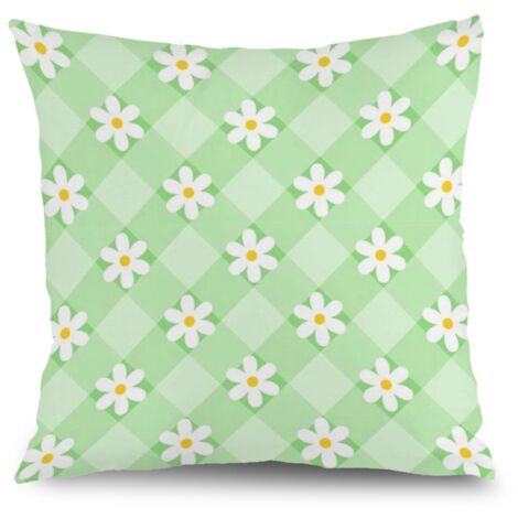 Taie d'oreiller fleurs printemps, décoration maison élégante,45×45cm
