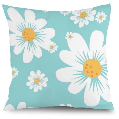 Taie d'oreiller floral décoratif, décoration maison élégante,50×50cm