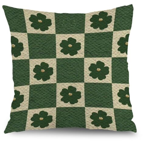 Taie d'oreiller floral décoratif, décoration maison style ferme,45×45cm