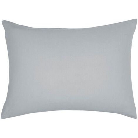 Taie d'oreiller - Gris acier - l 50 x L 70 cm - Livraison gratuite