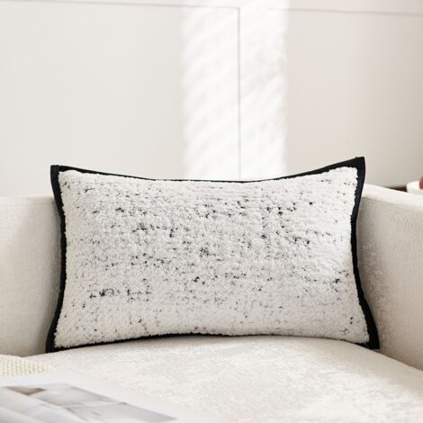 Taie d'oreiller individuelle Nuit étoilée - 30 x 50 cm Taie d'oreiller en chenille, coussin ultra-doux, coussin de dossier, housse de dossier pour fenêtre en baie, taie d'oreiller de canapé