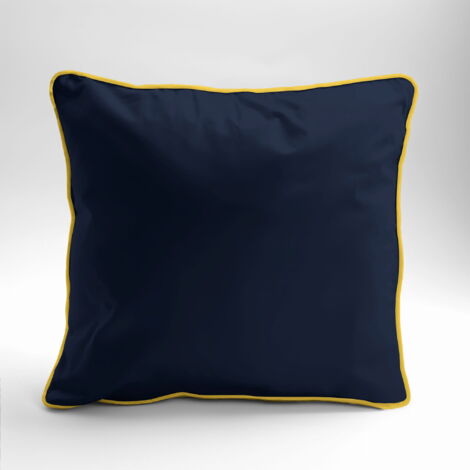 Taie d'oreiller Macosatine en pur coton 40x40 bleu marine