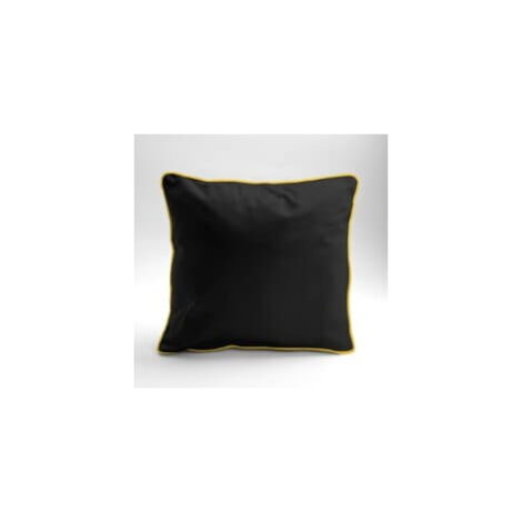 Taie d'oreiller Macosatine en pur coton 40x40 Noir Premium