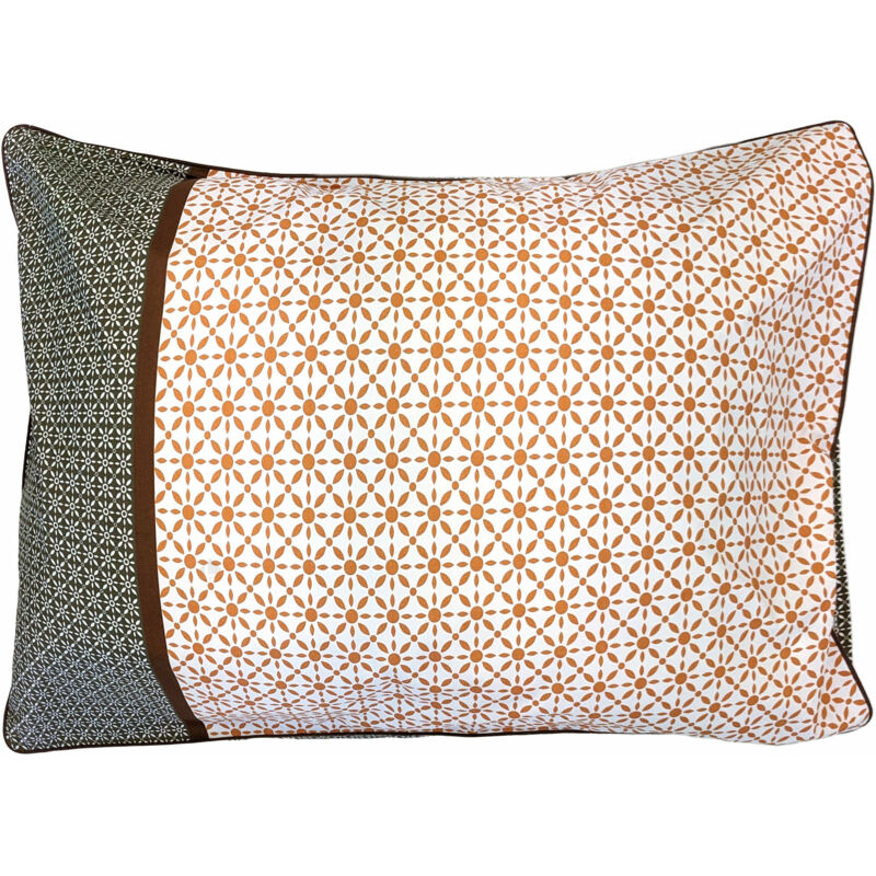 Taie d'oreiller percale de coton gabin épice 50x70 cm