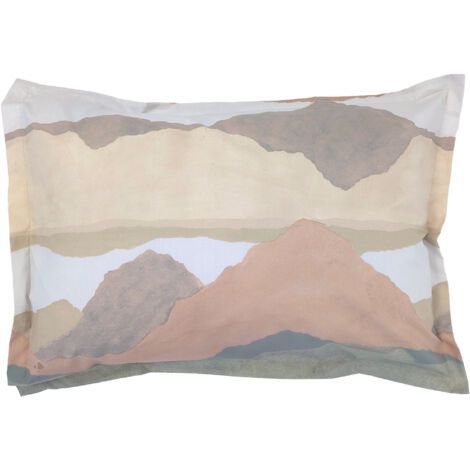 Taie d'oreiller percale de coton LAND CRAIE 50x70 cm