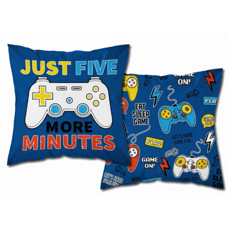 Taie d'oreiller phosphorescente 40x40 Gamer Pad COTON