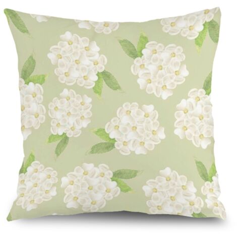 Taie d'oreiller plantes fleurs, décoration maison intérieure élégante,40×40cm