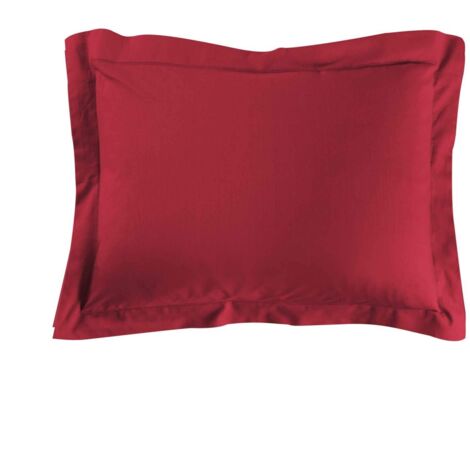 Taie d'oreiller rectangle 50x70 cm - 100% coton - Bordeaux