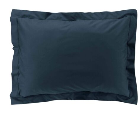 Taie d'oreiller rectangle 50x70 cm - Percale 100% coton - Bleu nuit