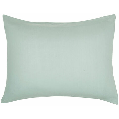 Taie d'oreiller rectangle coton bio 50x70 ORGANIC coloris Celadon