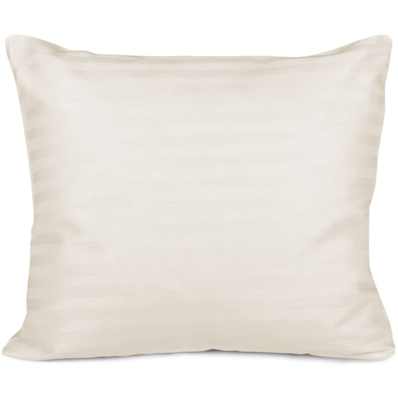 Taie d'oreiller en satin de coton CIZGILI CRÈME/50x60.