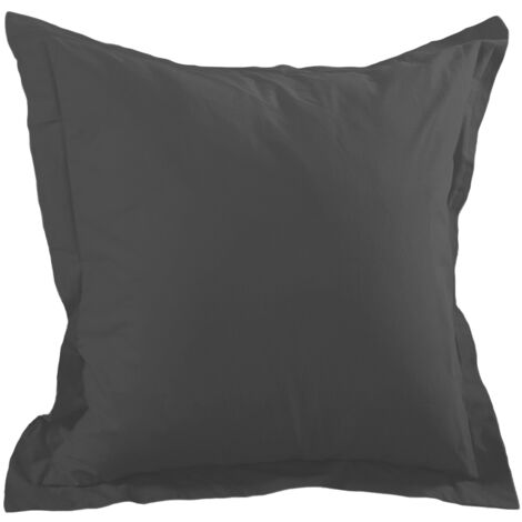 Taie d'oreiller unie 65 x 65 cm Anthracite