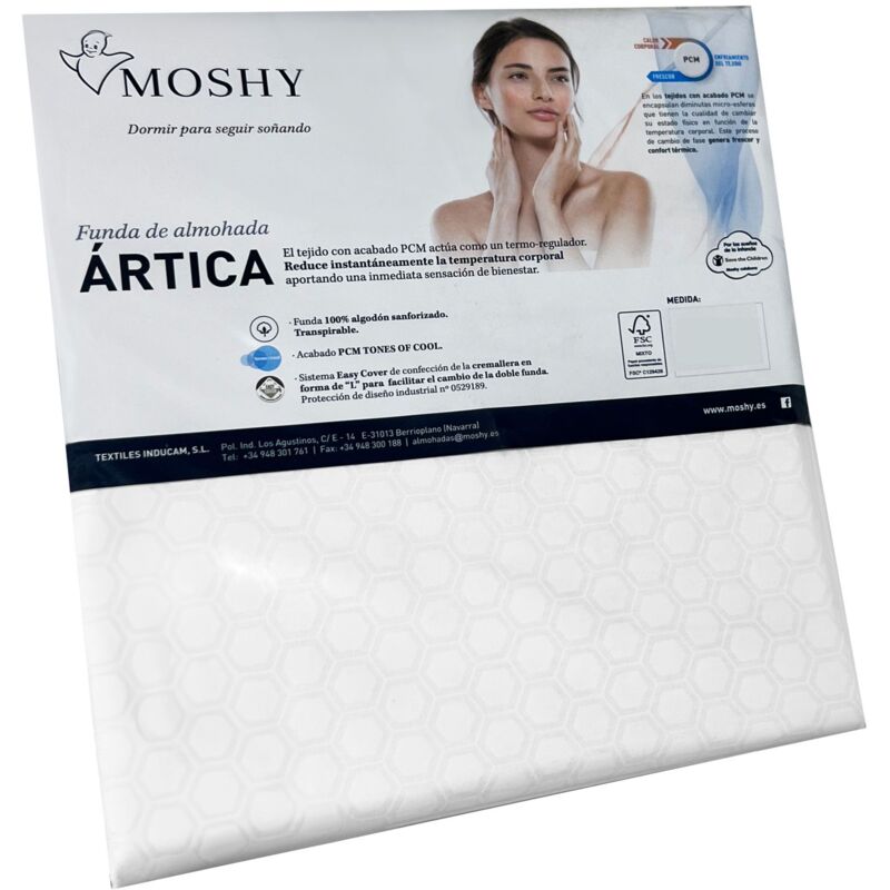 Taie d'oreiller Arctica 90 cm viscoélastique 100% coton